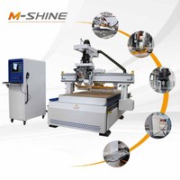 Machine de découpe CNC à couteau vibrant CCD 1325 de Jinan, Chine, pour l'agencement automatique et la sculpture sur bois de panneaux d'armoires