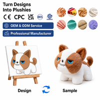 Créez votre propre design de peluche personnalisée : Mascotte de chat en colère, cadeau promotionnel, jouet publicitaire