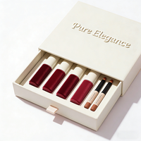 Boîte à tiroir coulissant personnalisée avec insert sur mesure, emballage de luxe pour ensemble de rouges à lèvres, carton rigide pour marques de beauté