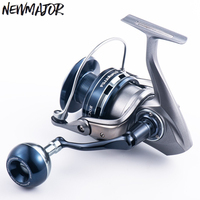 Carrete de Pesca Giratorio Lurekiller Rockman 3000-10000, Relación de Engranajes 6.2:1, 9 Rodamientos, Cuerpo Metálico, Anti-Reverse, para Pesca con Señuelos en Agua Salada y Dulce