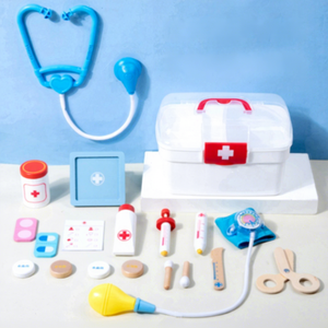 Ensemble de jouets <span class=keywords><strong>en</strong></span> bois pour docteur, kit de simulation médicale, jouet de jeu de rôle pour enfants - Product Image 1