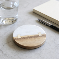 Sous-verres en marbre moderne personnalisés, écologiques, pour la cuisine, la maison, les mariages