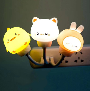 Mini commande vocale <span class=keywords><strong>veilleuse</strong></span> usb prise directe mini dessin animé mignon ours <span class=keywords><strong>lapin</strong></span> 0.2w enfants bébé chambre décoration led <span class=keywords><strong>veilleuse</strong></span> - Product Image 1