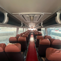 Weichai-Autobus scolaire de luxe de 59 places d'occasion, une demi-couche avec logo personnalisé, poste de direction à carburant diesel LHD
