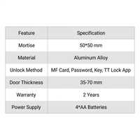 Serrure de porte intelligente à commande par application TTLock, directement de l'usine, serrure électronique numérique sécurisée sans clé pour appartement et maison d'hôtes