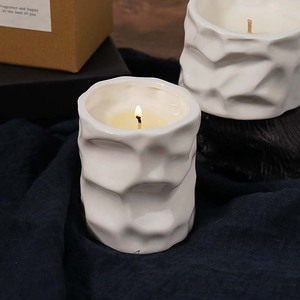 Fragancia personalizada vainilla té helado naranja personalizado único cerámica vela recipiente velas perfumadas con etiqueta privada - Product Image 5