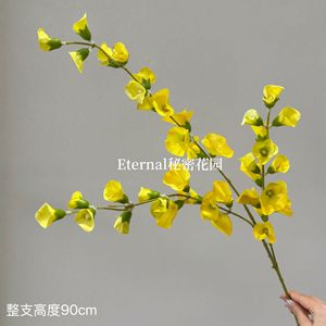 Fleurs artificielles en forme de coquille Secret Garden, branche unique, en fil de plastique et tissu, pour décoration de mariage et de maison - Product Image 3