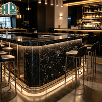 Comptoirs en marbre HD Stone Luxury Modern Polished White Veins Black Ice Flower pour table basse et bar commercial