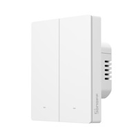 Sakelar Dinding Pintar Zigbee SONOFF ZBM5 80 2C Tanpa Kabel Netral & Kabel Netral, Mode Relay Lepas Kabel, Berfungsi dengan Home Assistant