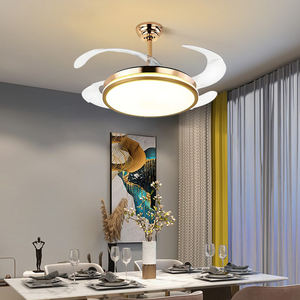 Ventiladores De Techo Con Lampara Ventilador De Techo Led Retráctil Invisible De 42 Pulgadas Con Luz Y Control Remoto - Product Image 3