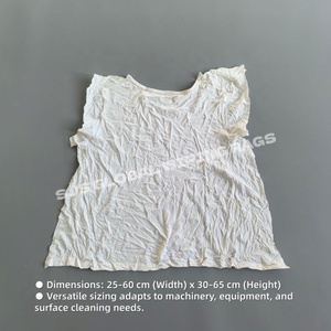 Trapos de Limpieza Industriales de Algodón Blanco 100% Recortados de Camisetas, Fabricados en China - Product Image 3