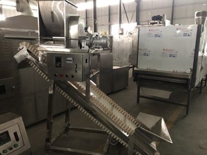 Machine automatique de saupoudrage de saveurs pour snacks LINYANG, chauffage électrique, assaisonnement uniforme, chips de pommes de terre, cacahuètes, snacks soufflés, 304 - Product Image 3