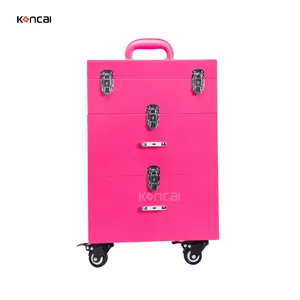 FAMA Customized Drawer Nail Storage large-capacity travel beauty bag pu vanity box for nail polish set