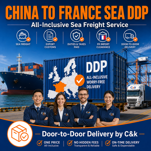 Stable Sea Channel DDP China France Door to Door Delivery LCL+Express Competitive Rates for Long Term Business Clients All Year