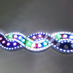 Enseignes lumineuses <span class=keywords><strong>vintage</strong></span> en métal personnalisées, colorées, design libre, acier inoxydable, ampoule LED extérieure - Product Image 3