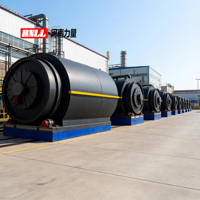 Usine de pyrolyse à haut rendement pour la récupération énergétique de pneus usagés, plastiques, boues pétrolières et caoutchouc par craquage