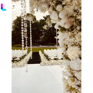 Alfombra de Pasillo con Reflejo Espejado Blanco LEDA, Decoración para Compromisos, Artículos para Bodas en Iglesias, Decoración Interior y Exterior - Product Image 6