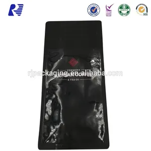 Đứng lên resealing matte màu đen cà phê túi bao bì với zip locker