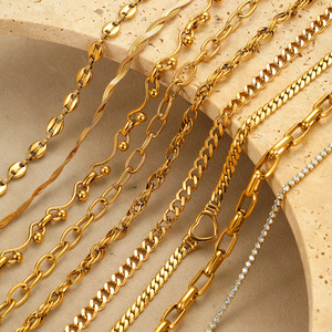 Collar de acero inoxidable con cadena gruesa cruzada, diseño de nariz de cerdo, circonita y cadena a juego con diseño de nariz de cerdo. - Product Image 6