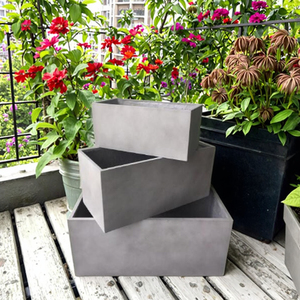 Maceta y maceta <span class=keywords><strong>de</strong></span> Fiberstone grande pintada a mano <span class=keywords><strong>de</strong></span> <span class=keywords><strong>diseño</strong></span> moderno al por mayor para uso en el suelo - Product Image 2
