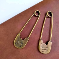 Pull rétro bleu bronze, châle, grande boucle broche LOGO lettre boucle ardillon vêtements, chaussures de maison et accessoires