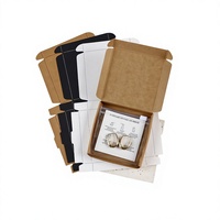 Boîte d'emballage pour bijoux en papier kraft en forme d'avion, best-seller transfrontalier, pour colliers et boucles d'oreilles, noir et blanc, modèle PK1688