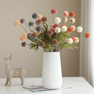 Ramo de Flores Artificiales Timo, Diente de León de Seda, Bola de Ping Pong, Hortensia, Decoración del Hogar, Accesorios para Bodas - Product Image 1
