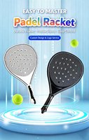 Raquette de tennis/padel en carbone avec logo personnalisé en forme de diamant/goutte d'eau/rond, design personnalisé