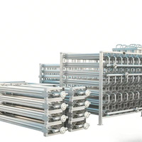 Vaporisateur en alliage d'aluminium à processus thermique ambiant pour gaz LOX/LN2/LAr, 1000 Nm3/H, pour station de remplissage de gaz