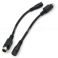 4-Pin Mini-DIN auf DC-Buchse 5,5x2,1mm Stromverlängerungskabel für Kamera DVD TV PC Barcode-Drucker