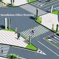 Feu de circulation LED Smart Zebra Crossing souterrain IP68 étanche à la sécurité routière IOT Road Stud