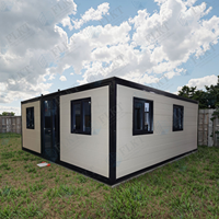 FLKT Maison Conteneur Extensible Moderne à Toit Plat 20ft 40ft Villa Préfabriquée de Luxe Maison Papillon Haute Qualité Personnalisée