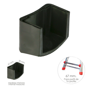 Tappo terminale per scale telescopiche. Profilo da 67 mm. Sezione esterna. Versione 2019. - Product Image 1