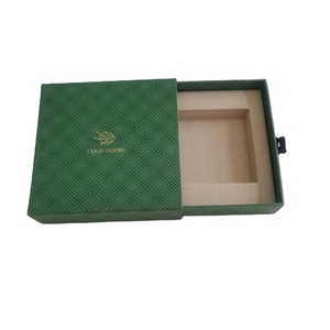 Caja de Papel Verde de Diseño Especial, Caja de Cartón Personalizada, Caja de Papel con Cajón, Caja de Papel para Joyería - Product Image 1