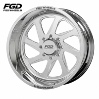 Jantes de camion forgées 22x12 22x14 24x12 24x14 26x16 30x16 forgées 8x170 8x180 8x6.5 6x5.5 polies pour Ford F-250 F-350 GMC