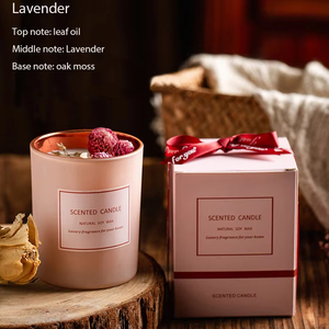 Bougie parfumée en cire de soja, rose, électroplaquée, avec fleurs séchées, pour la Saint-Valentin – Cadeau très prisé - Product Image 6