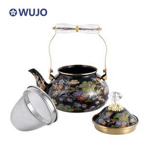 Stile Vintage Arabia <span class=keywords><strong>design</strong></span> Set bollitore rivestito di smalto teiera 2,5 l nuovo smalto arabico bollitore - Product Image 4
