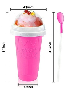 Cấp thực phẩm Silicone đông lạnh ma thuật slushie cup Ice Cream Maker ma thuật nhanh chóng-đông lạnh nước trái cây và Smoothie Silicone slushy làm cup - Product Image 2