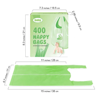 Fabricant de sac à couches en plastique pour bébé sac poubelle jetable PE parfumé pour couches pour bébés sac à couches HDPE avec poignée