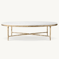 Table basse de forgeage de métal exquise de haute qualité villa département de maison d'hôtes endommagé peut personnaliser les meubles de salon d'exportation