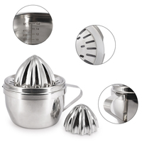 Presse-agrumes manuel multifonctionnel 2 en 1 Presse-agrumes manuel 400ml Set de presse-agrumes en acier inoxydable