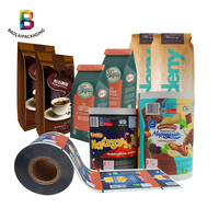 Rouleau de film plastique pour emballage alimentaire avec impression personnalisée Film PET + VMPET + PE en rouleau 6cms emballages de copeaux