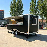 Cuisine mobile sur mesure, desserts, hot-dogs, glaces, restauration rapide, remorque Imbisswagen, camion de restauration, pizza, entièrement équipée, en aluminium