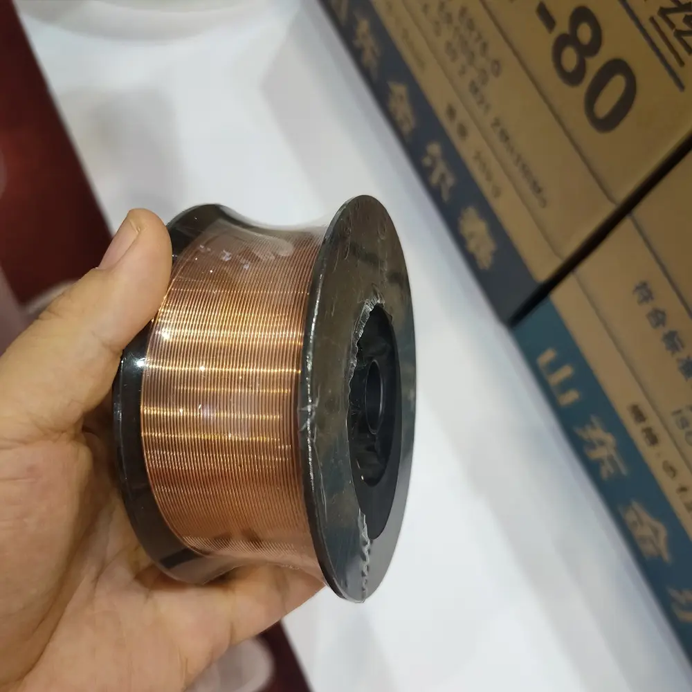 Acier doux cuivre fourré 0.8mm 1.0mm 1.2mm 1.6mm SG2 CO2 gaz Protection 5kg 15kg MIG ER70S-6 fil de soudage