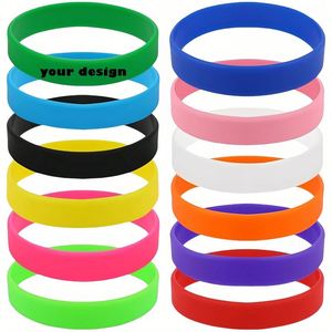 Bracelets en silicone personnalisés, bracelets en caoutchouc de couleurs assorties, kit de bracelets pour les jeux sportifs, les fêtes, les marqueurs de gobelets, pour femmes et hommes - Product Image 1