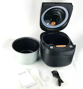 Cuisinière à riz numérique intelligente entièrement automatique 5L avec écran tactile LCD, cuillère en plastique noir antiadhésive et tasse à mesurer pour usage domestique - Product Image 5