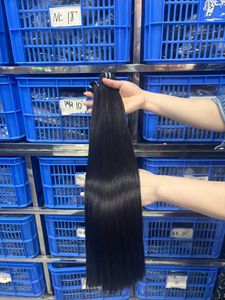 Ekstensi rambut sambungan mesin berkualitas tinggi, rambut lurus Brasil asli SUPER REMY VIRGIN DOUBLE BONE STRAIGHT BUNDLES, warna beragam. - Product Image 4