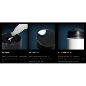 Embout de queue de billard Kamui Clear Black 13 mm, remplacement souple - Product Image 6
