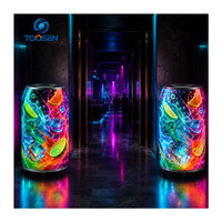 TOOSEN: Индивидуальные внутренние и наружные LED-дисплеи 7680 Гц для банок с кольцевым креплением, HD P2 видео-реклама на гибких пивных бутылках