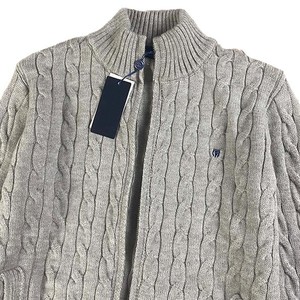 Maglione Casual Autunno/Inverno in Misto Lana e <span class=keywords><strong>Cashmere</strong></span> Ricamato Stile Coreano Antipiega con Chiusura a Cerniera e Colletto a Risvolto Frontale - Product Image 2